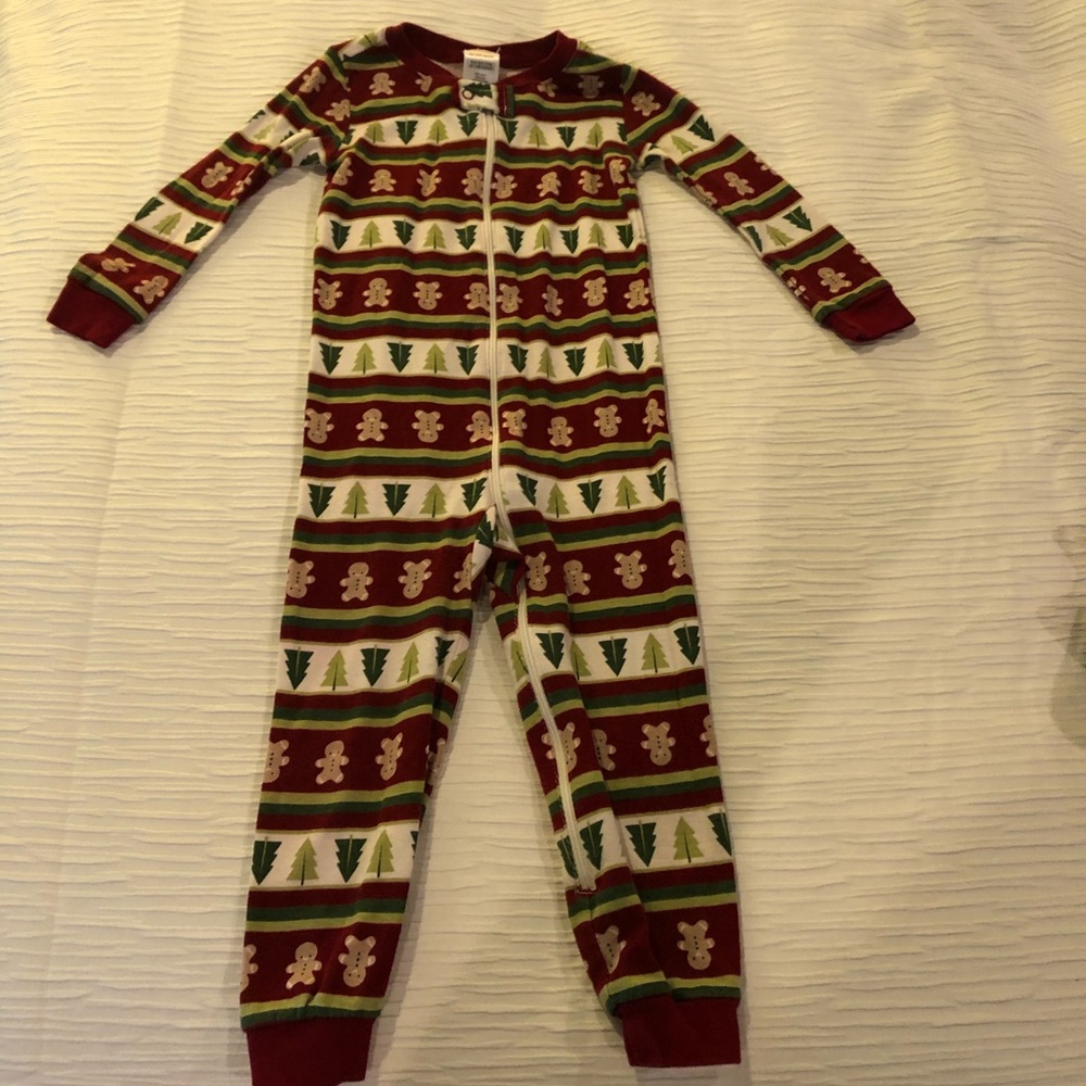 All in one zip up holiday pajamas